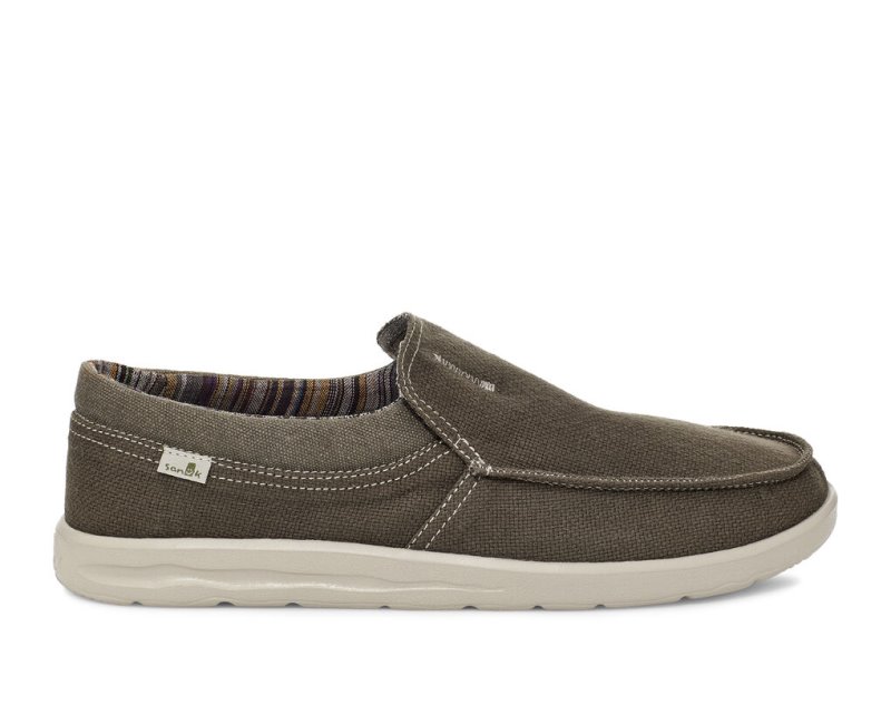 Sanuk Hi Bro Lite Hemp Slip-on - Sanuk Shoes Mens Earth Grey - Philippines HIPGCV324